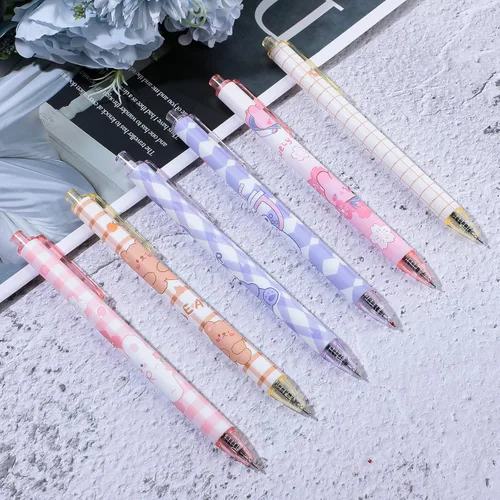 Miniatura 5 de Qualirey 12 bolígrafos Kawaii de tinta de gel de 0.020 in de tinta negra, bolígrafos Kawaii, retráctiles, elegantes, suministros escolares