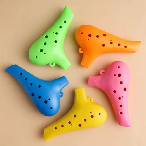 Miniatura 5 de Aestivate Instrumento Ocarina de plástico Ocarina 12 Agujeros Ocarina Alto C 12 Agujeros Instrumento Ocarina Fácil (amarillo)