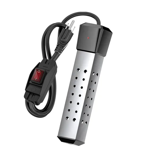 Miniatura 14 de Calentador de agua de inmersión eléctrico portátil de 1500 W, totalmente sumergible, fabricado con acero inoxidable 304 y cubierta de silicona