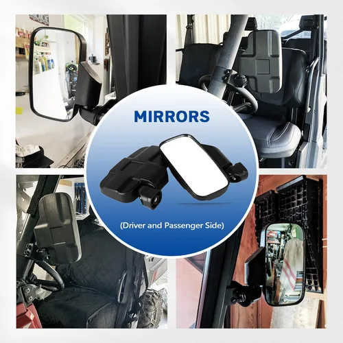 Miniatura 4 de UNIGT UTV - Espejos retrovisores compatibles con Polaris Ranger 570 900 XP 1000/Can-Am Defender Pro-Fit 2015+ espejos laterales separables