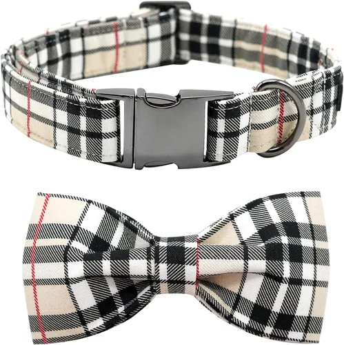 Miniatura 31 de Collar para perros - Rugby con flores Collar para mascotas con lazos para perros Corbatin para mascotas Collar para perros ajustable Collar