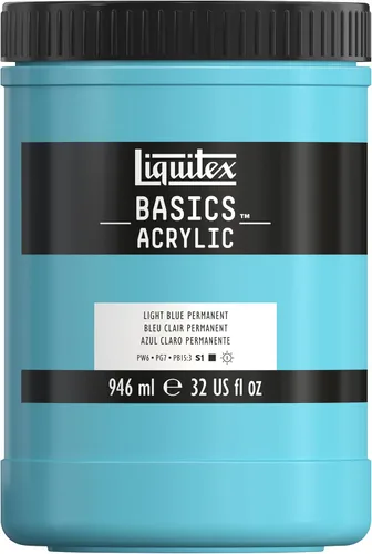 Miniatura 77 de Liquitex BASICS Pintura Acrílica, Botella de 400ml (13.5 oz), Blanco Titanio Titanio Blanco
