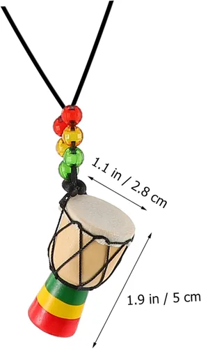 Miniatura 9 de SUPVOX Elegante collar africano con cuentas africanas de cadena de tambor para mujer, arte hecho a mano