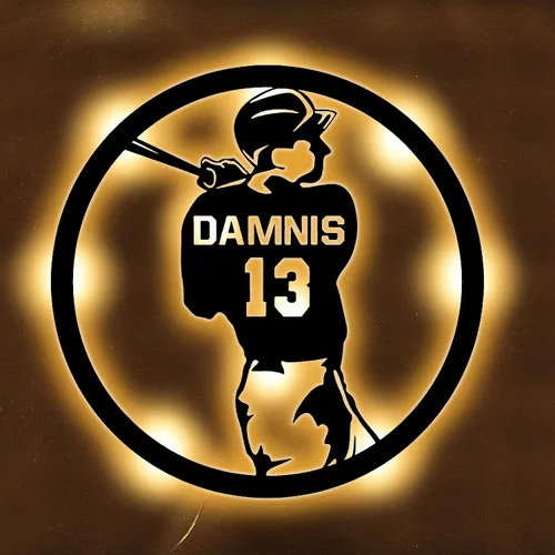 Miniatura 8 de Regalos de béisbol personalizados para niños y niños, letreros de neón personalizados para decoración de pared, luces de neón deportivas, barra LED