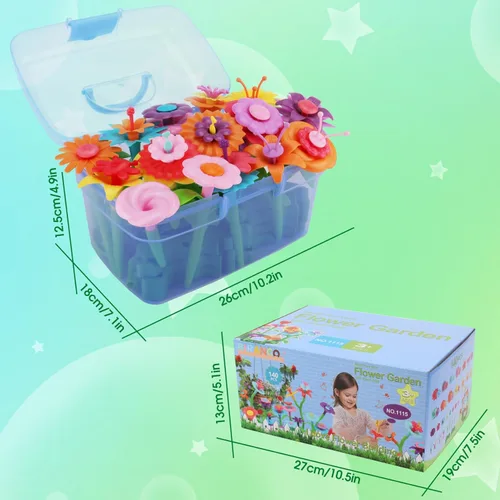 Miniatura 4 de BIRANCO. Juguetes de construcción de jardín de flores - Construye un ramo de arreglos florales para niños pequeños y niños regalos para niñas de 3