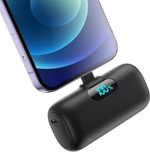 Cargador portátil pequeño para iPhone 14/13,5000mAh PD cargador de carga rápida, mini batería portátil cargador de teléfono esencial de viaje para