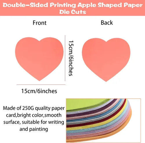 Miniatura 3 de 144 piezas de corazones de papel de 6 pulgadas en forma de corazón tarjetas grandes con forma de corazón troquelado para manualidades del día de San