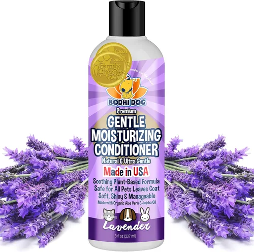 Bodhi Dog Acondicionador hidratante suave para perros, fórmula calmante a base de plantas con aloe vera y aceite de jojoba, hidrata y suaviza el