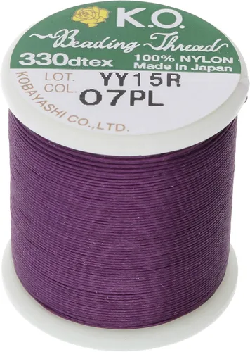 Miniatura 10 de Hilo de nailon para cuentas KO, color blanco, japonés encerado al 100%, 330TEX, resistente a enredos, carrete de 50 m / 55 yardas, para proyectos