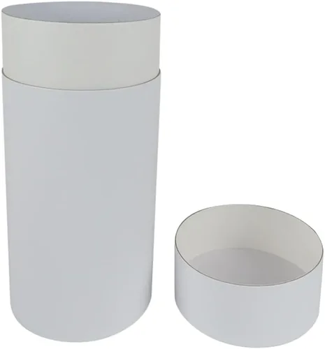 Miniatura 7 de WENPACK Paquete de 12 tubos de cartón con tapa, recipiente redondo de cartón (2.44 pulgadas de profundidad x 2.36 pulgadas de alto, Kraft)
