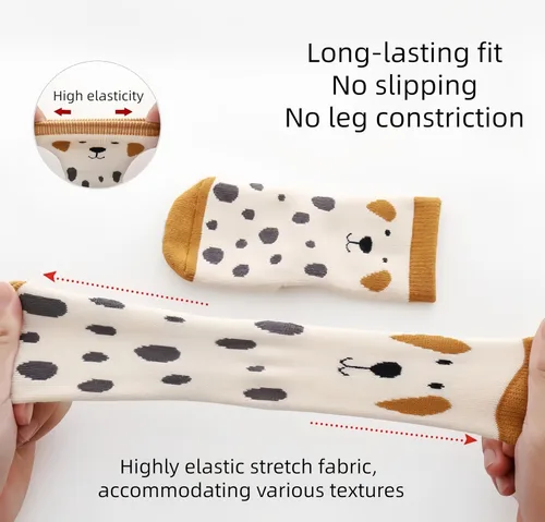 Miniatura 5 de Calcetines para bebé, antideslizantes, mezcla de algodón, elásticos, unisex para niños y niñas, de 0 a 5 años (paquete de 2 pares)