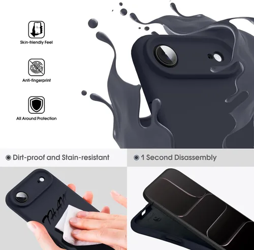 Miniatura 3 de Supdeal Funda de silicona líquida para iPhone Air - [Protección total para la cámara] [Forro de microfibra suave antiarañazos] Funda de teléfono