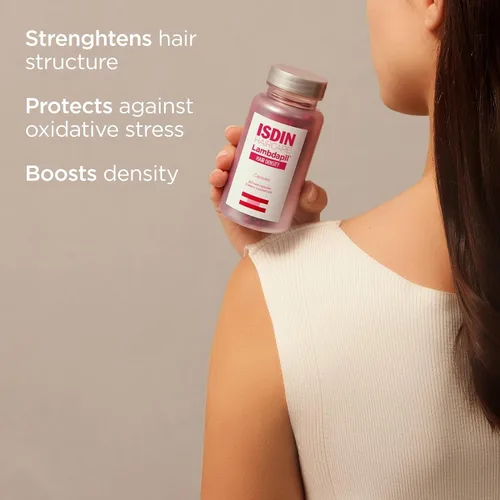 Miniatura 3 de ISDIN Lambdapil Hair Density Capsules: Cápsulas de vitaminas engrosantes del cabello para adelgazar el cabello