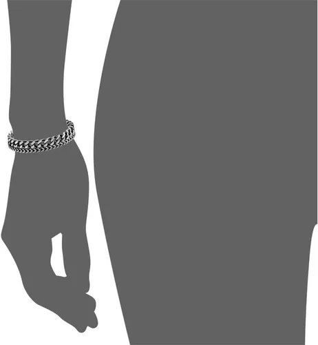 Miniatura 4 de Pulsera de acero inoxidable doble Franco y curban para hombre