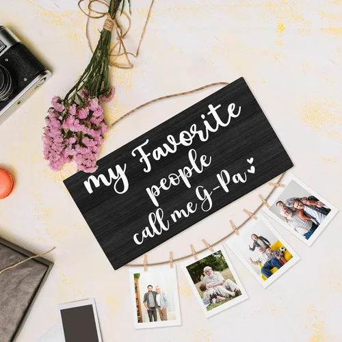 Miniatura 6 de Mejor Regalo para Abuelito Marco Negro para Fotos Soporte para Fotos para Pared, Regalos de Cumpleaños para Papá Abuelo, Regalo de Gracias