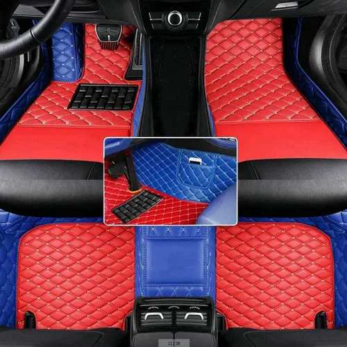 Miniatura 7 de Alfombrillas de cuero personalizadas para sedán, SUV, automóvil deportivo, negro, rojo, rosa, blanco, alfombrillas de vehículo para hombres