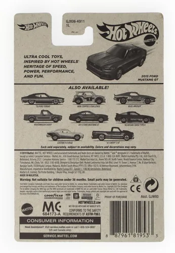 Miniatura 2 de Hot Wheels 2015 Ford Mustang GT, [Plata] Aduanas Voladoras