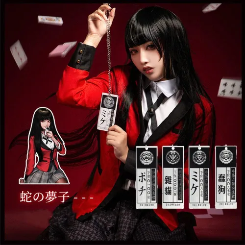 Miniatura 4 de KANGSHUN Collar de cosplay de personaje de anime con identificación de esclavo para Yumeko Jabami Kakegurui