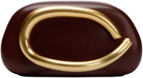Miniatura 9 de Bolsos de noche de cuero sintético para mujer con cadena, bandolera de moda, decoración de metal, bolso de hombro casual 2025 A Blanco