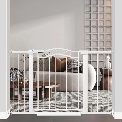 Miniatura 20 de Fairy Baby Puerta de bebé extra ancha de 29.5 a 40.5 pulgadas, puerta de seguridad infantil de metal para niños o mascotas, puertas largas