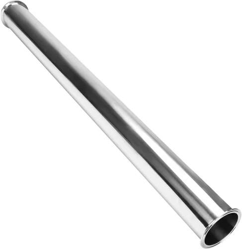 Miniatura 10 de DERNORD Tubo de carrete sanitario con extremos de abrazadera, tubo redondo sin costuras de acero inoxidable 304 con brida de virola de triple