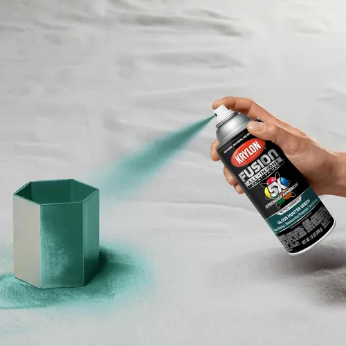 Miniatura 360 de Krylon Fusion - Pintura en aerosol adhesiva todo en uno para uso en interiores y exteriores, 12 onzas, aluminio