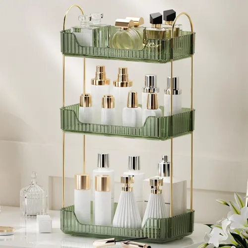 Miniatura 8 de YCIA&DONE Organizador de Baño para Encimera, Almacenamiento de Maquillaje, Estante de Bandeja para Cosméticos para Cuidado de la Piel, Soporte
