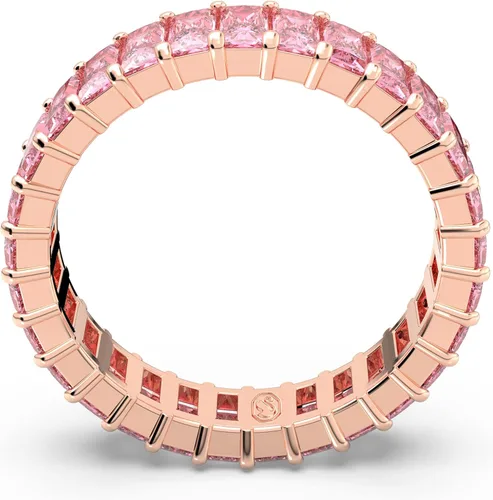Miniatura 4 de SWAROVSKI Matrix ring, Baguette cut, Pink, Rose gold-tone Finish