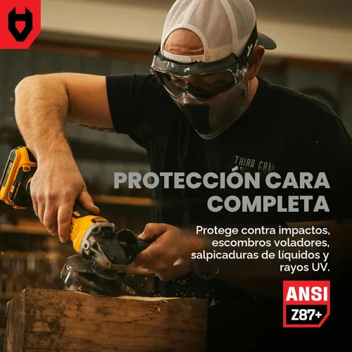 Miniatura 3 de NoCry Máscara de protección facial de seguridad para el trabajo con tecnología antivaho y antiarañazos de alta calidad, resistente certificado ANSI