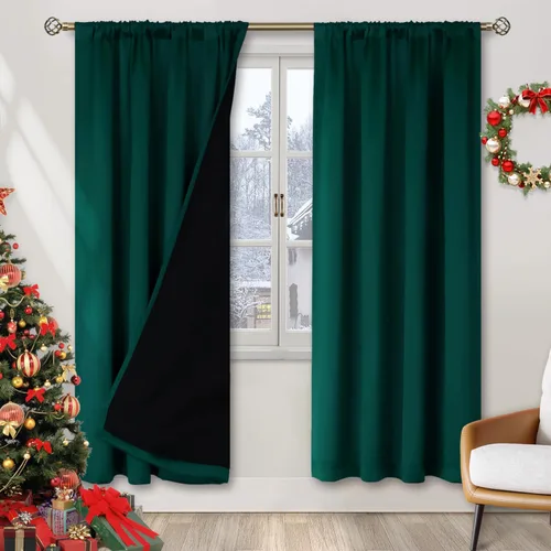 Miniatura 76 de BGment - Cortinas opacas para sala de estar de 63 pulgadas de largo, juego de 2 paneles, cortinas para oscurecer toda la habitación, cortinas