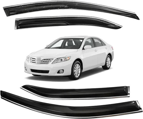 Miniatura 74 de Viseras para ventanas para Mazda 3 Sedán 4 puertas 2004 2005 2006 2007 2008 2009 estilo JDM Mugen, deflector de viento, protector solar y de lluvia