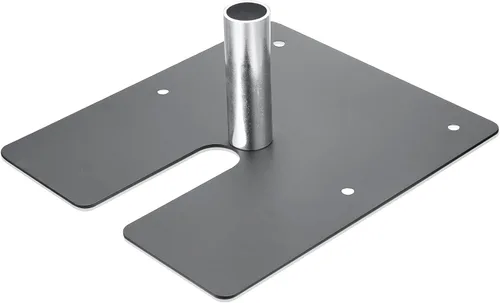 Zonon Placa Base de Tubo y Cortina de 14 x 16 Pulgadas Soporte de Fondo Abrazadera Plana con Pasador de Fijación para Fondos Ferias Comerciales