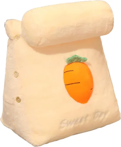 Miniatura 13 de Almohada triangular de cuña para lectura y televisión, patrón de frutas con almohada ajustable para el cuello, almohada de cuña, extraíble y Cactus