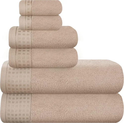Miniatura 26 de GLAMBURG Juego de 2 toallas de baño de gran tamaño 100% algodón, 28 x 55 pulgadas, ultra suaves, altamente absorbentes, compactas, de secado rápido