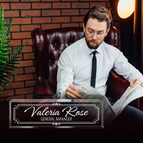 Miniatura 3 de Placa de nombre personalizada para escritorio, placas de nombre grabadas personalizadas para hombre, regalos del día del jefe para jefe, decoración
