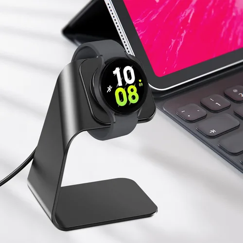 Miniatura 6 de NANW Base de carga compatible con Samsung Galaxy Watch 7/6/5 Pro/4/3/Active 2 - Cable de carga de repuesto USB, accesorios de soporte de muelle