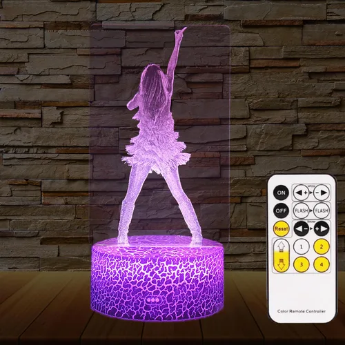 Regalos para niñas, regalo de cumpleaños de niña cantante, decoración para habitación. Lámpara de mesa para suministros de fiesta musical. Luz