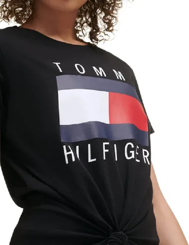 Miniatura 5 de Tommy Hilfiger Camiseta de rendimiento para mujer, camisetas gráficas de algodón ligero