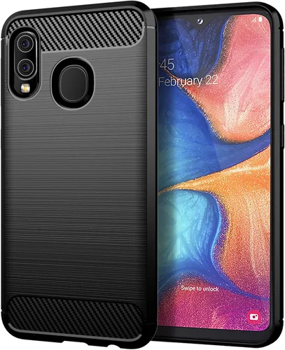 Miniatura 77 de Funda EUAGVQY para Samsung A70 Galaxy A70, Funda de Fibra de Carbono de TPU Blanda Antideslizante Duradera y Ligera, Funda Protectora para Samsung