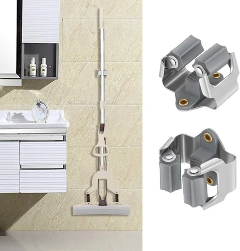 Miniatura 4 de 3-H Soporte para trapeador y escoba de gran tamaño para colgar 2.2 lbs extra, paquete de 10 soportes de pared para colgar y organizar rastrillo