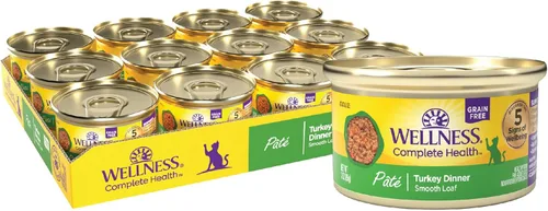Miniatura 14 de Wellness Complete Health Paté Alimento Húmedo para Gatos Adultos, Natural, Rico en Proteínas, Sin Granos, 3 Onzas, Paquete de 24, (Pollo)