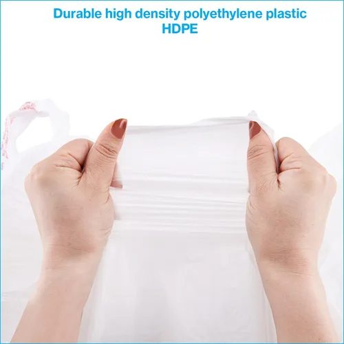 Miniatura 3 de SSWBasics Bolsas grandes de plástico blanco para camisetas (caja de 500) – 18 x 8 x 30 pulgadas – perfectas para restaurantes, tiendas