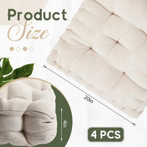 Miniatura 2 de Almohadas de suelo Jerify 22 x 22 Pulgadas redondas cuadradas grandes almohada de meditación para el suelo del aula para adultos meditación picnic
