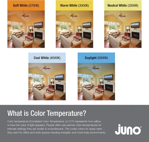 Miniatura 6 de Juno 4BEMW SWW5 90CRI CP6 M2 E-Series LED empotrable, moldura deflectora, 4 pulgadas, color blanco (paquete de 12)