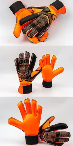 Miniatura 4 de XINNI Guantes de portero de portero con agarre fuerte en la palma con soporte de muñeca para dedos, guantes de fútbol para jóvenes y adultos, Azul