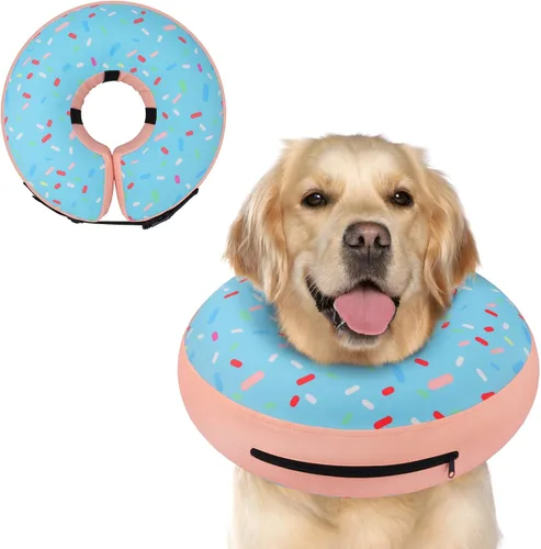 Miniatura 51 de Supet Cono Inflable para Perro para Perros Grandes, Medianos y Pequeños, Collar de Cono Suave para Perros y Gatos, Collar EC para Cuello de Perro
