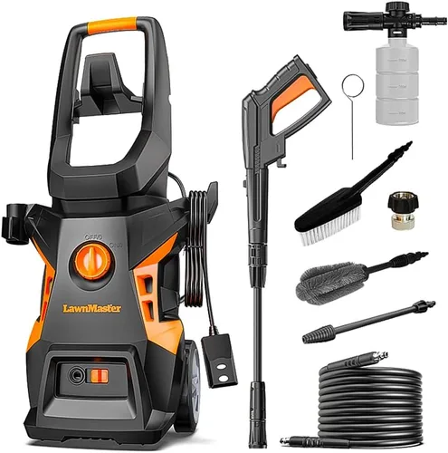 Miniatura 8 de LawnMaster Lavadora a presión eléctrica LT306-1800C 13 Amp 1.4 GPM 2100 Max PSI CSA certificada con botella de espuma