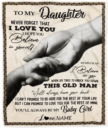 Miniatura 18 de Manta personalizada con texto en inglés «To My Amazing Daughter from Mom Dad Lion Never Forget I Love You Daughter», manta de forro polar