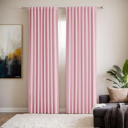 Miniatura 31 de Cortinas opacas de terciopelo beige para dormitorio de 52 x 72 pulgadas de largo, juego de 2 paneles - Cortinas con bloqueo de luz UV y reducción