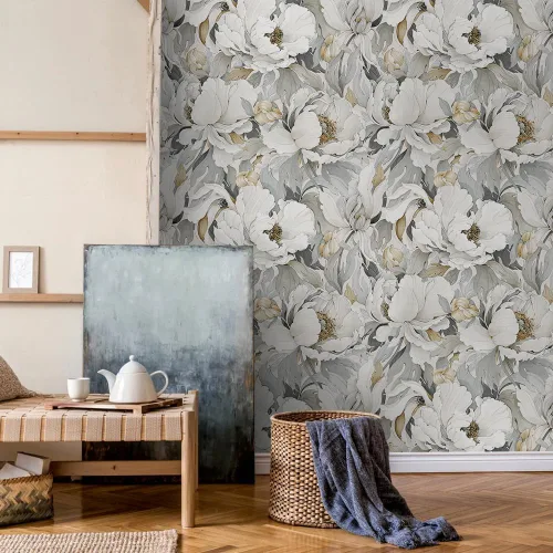 Miniatura 5 de MuralPeel Dreamy Peonies Floral Vintage Roses Beige/Oliva Papel Tapiz Despegar y Pegar Autoadhesivo Removible Fácil de Despegar Papel de Contacto